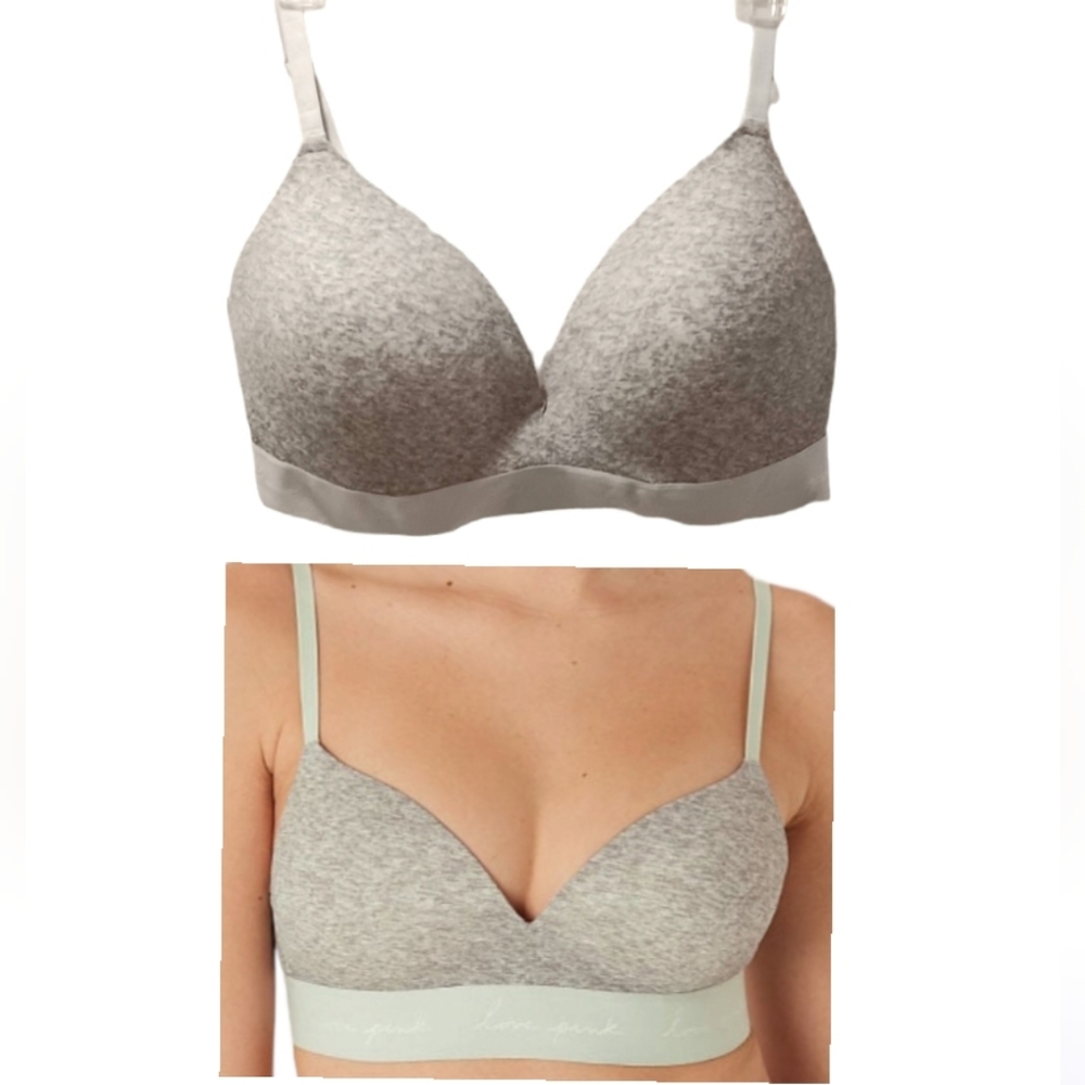 - PINK WEAR EVERYWHERE WIRELESS PUSH-UP BRA 38E  by Victoria Secret